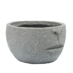 Outlet 🌟 Sagebrook Home 7" Half Face Resin Planter Gray 🎉