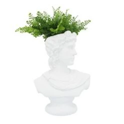 Cheap 👏 Sagebrook Home 20" David Bust Resin Planter White 🔥 -Planters Sales Store unnamed file 1668