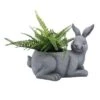 Brand new 👍 Sagebrook Home 11" Resin Sitting Bunny Planter Gray 😍 -Planters Sales Store unnamed file 1677