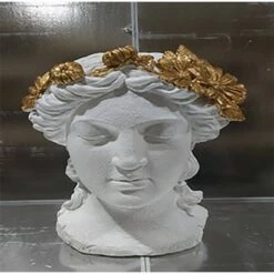 New 👍 Sagebrook Home Resin Flower Lady Bust Planter White/gold 😍 -Planters Sales Store unnamed file 1688