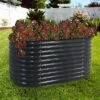 Buy 😍 Sunnydaze Decor Sunnydaze Large Oval Steel Raised Garden Bed - Stand-Up Height - 62.5" W x 32" H - Dark Gray 👍 -Planters Sales Store unnamed file 169