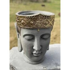 Coupon 馃専 Sagebrook Home 17" Polyresin Buddha Head Planter Gray/Gold 馃挴 9 Coupon 馃専 Sagebrook Home 17" Polyresin Buddha Head Planter Gray/Gold 馃挴 -Planters Sales Store unnamed file 1693