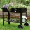 Brand new 😍 Sunnydaze Decor Sunnydaze Outdoor Galvanized Steel Raised Garden Bed Cart with Handlebar and Wheels for Patio, Deck or Yard - 41" L - Black 🤩 -Planters Sales Store unnamed file 17
