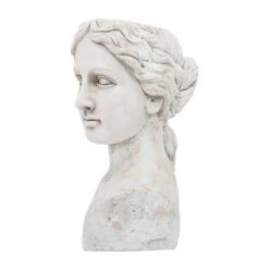 Flash Sale 🌟 Sagebrook Home 18" Resin Lady Bust Planter Antique White 🔔