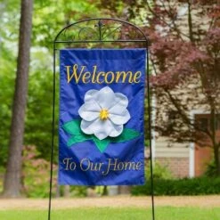 Outlet 🥰 Evergreen Fleur de Lis House Flag Arbor Stand- 30x75.5 in Garden and House Flag Accessories ✔️ -Planters Sales Store unnamed file 1710