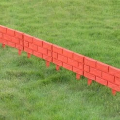 Wholesale ✨ Gardenised Outdoor Brick Stone Gate Lawn Edging Pack of 8, Red 👏 -Planters Sales Store unnamed file 1716