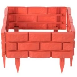 Wholesale ✨ Gardenised Outdoor Brick Stone Gate Lawn Edging Pack of 8, Red 👏 -Planters Sales Store unnamed file 1720