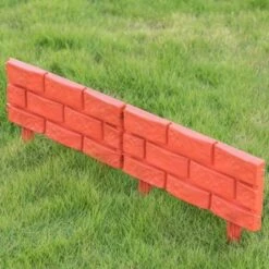 Wholesale ✨ Gardenised Outdoor Brick Stone Gate Lawn Edging Pack of 8, Red 👏 -Planters Sales Store unnamed file 1721