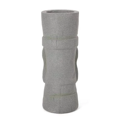 Best Pirce ⭐ Poulan Outdoor Concrete Polynesian Decorative Planter Stone Gray - Christopher Knight Home 👏 6 Best Pirce ⭐ Poulan Outdoor Concrete Polynesian Decorative Planter Stone Gray - Christopher Knight Home 👏 - Image 5
