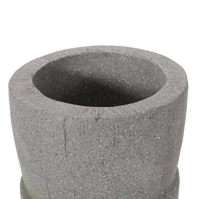 Best Pirce ⭐ Poulan Outdoor Concrete Polynesian Decorative Planter Stone Gray - Christopher Knight Home 👏 9 Best Pirce ⭐ Poulan Outdoor Concrete Polynesian Decorative Planter Stone Gray - Christopher Knight Home 👏 - Image 8