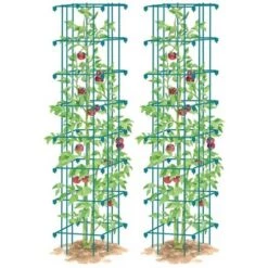 Outlet 🧨 Square Heavy Gauge Extra Tall Easy Fold Tomato Cage, 14.25" x 14.25" x 65", Set of 2 - Gardener's Supply Company 👏 -Planters Sales Store unnamed file 1755