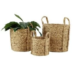 Discount 🧨 Olivia & May Set of 3 Seagrass Wicker Basket Planters with Handles Natural - Olivia & May 🔥 -Planters Sales Store unnamed file 1908