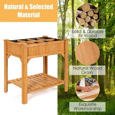 Wholesale โญ Costway 8 Grids Raised Garden Bed Elevated Planter Box Kit Wood w/Liner & Shelf ๐ 10 Wholesale โญ Costway 8 Grids Raised Garden Bed Elevated Planter Box Kit Wood w/Liner & Shelf ๐ - Image 8