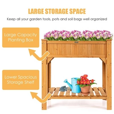 Wholesale โญ Costway 8 Grids Raised Garden Bed Elevated Planter Box Kit Wood w/Liner & Shelf ๐ 11 Wholesale โญ Costway 8 Grids Raised Garden Bed Elevated Planter Box Kit Wood w/Liner & Shelf ๐ - Image 9