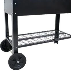 Brand new 😍 Sunnydaze Decor Sunnydaze Outdoor Galvanized Steel Raised Garden Bed Cart with Handlebar and Wheels for Patio, Deck or Yard - 41" L - Black 🤩 -Planters Sales Store unnamed file 20