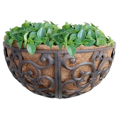 Best Pirce ๐งจ Cast Iron Wall Hung Planter - Brown - Esschert Design ๐ 4 Best Pirce ๐งจ Cast Iron Wall Hung Planter - Brown - Esschert Design ๐ - Image 2