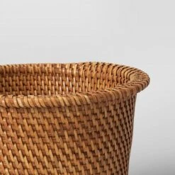 Promo 🎉 9.8" Rattan Planter with Plastic Tray inside Brown - Threshold™ ❤️ -Planters Sales Store unnamed file 2051