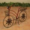 Deals 🌟 Gerson International 37-Inch Long Solar-Powered Metal Antique-Style Bicycle Plant Stand with Wind Spinner Spokes 🔥