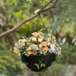 Coupon 😍 Gardenised Durable Plastic Lace Ultimate Hanging Baskets Tomato, Flower, and Herb Outdoor Flower Planter 🎁 -Planters Sales Store unnamed file 2070