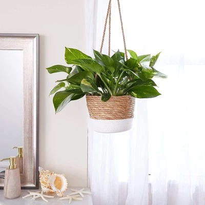 Cheapest 😀 Farmlyn Creek Rope Hanging Planter, Woven Ceiling Plant Basket Hanger, 8 x 8 x 6" 🌟 4 Cheapest 😀 Farmlyn Creek Rope Hanging Planter, Woven Ceiling Plant Basket Hanger, 8 x 8 x 6" 🌟 - Image 2