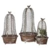 Budget 🔔 Wire Cloche Planter Brown 3pk - 3R Studios ✨ 2 Budget 🔔 Wire Cloche Planter Brown 3pk - 3R Studios ✨ -Planters Sales Store unnamed file 2096