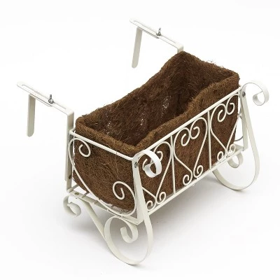Top 10 🥰 The Lakeside Collection Lakeside Antique White Scrolled Metal Deck and Railing Planter for Outdoors 😉 4 Top 10 🥰 The Lakeside Collection Lakeside Antique White Scrolled Metal Deck and Railing Planter for Outdoors 😉 - Image 2