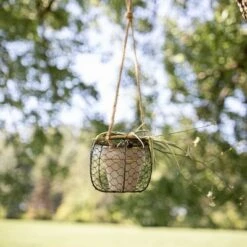 Wholesale 😉 Hanging Basket Black Metal & Jute Planter - Foreside Home & Garden 💯 -Planters Sales Store unnamed file 2106