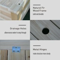 Promo 🔥 Outsunny 2 Tiers Fir Wooden Raised Garden Bed with Drainage Holes Elevated Planter Box Stand with Legs 2 Compartments and Sturdy Design 🌟 -Planters Sales Store unnamed file 212