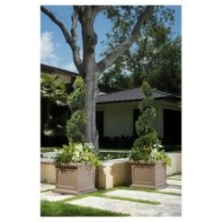 Best deal 🤩 24'' Square Estate Planter - Brown - Crescent Garden 🎉