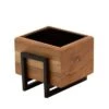 Outlet 🔔 Set of 2 Wood/Metal Square Planters Brown/Black - Sagebrook Home 😉