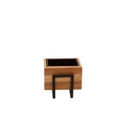 Outlet 🔔 Set of 2 Wood/Metal Square Planters Brown/Black - Sagebrook Home 😉 -Planters Sales Store unnamed file 2124