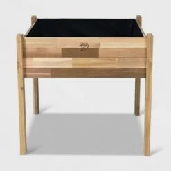 Budget 🔥 GRO Products 36" x 36" x 34" High Elevated Rectangular Garden Bed Planter With Fitted Liner Cedar 🧨