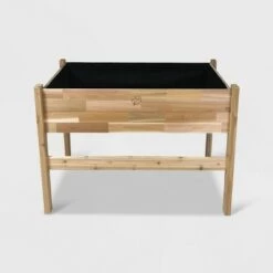 Wholesale 🛒 GRO Products 48" x 34" x 36" High Elevated Rectangular Garden Bed Planter With Fitted Liner Cedar 🎉