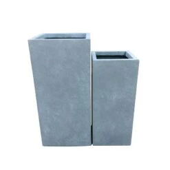 Wholesale ✨ Set of 2 Modern Rectangular Lightweight Concrete Outdoor Planters - Rosemead Home & Garden, Inc. Charcoal ❤️ -Planters Sales Store unnamed file 2168