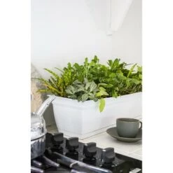 Best deal ❤️ The HC Companies ECW24000G18 Indoor Outdoor 24 Inch Eclipse Series Window Flower Garden Ornamental Planter Box with Removable Attached Saucer, Black 🔔