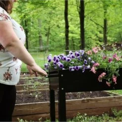 Brand new 😍 Sunnydaze Decor Sunnydaze Outdoor Galvanized Steel Raised Garden Bed Cart with Handlebar and Wheels for Patio, Deck or Yard - 41" L - Black 🤩 -Planters Sales Store unnamed file 22