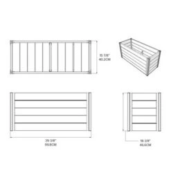 Promo 👏 Vita Urbana Small Parklette Rectangular Planter - New England Arbors Slate 👍 -Planters Sales Store unnamed file 2222