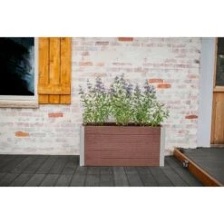 Promo 👏 Vita Urbana Small Parklette Rectangular Planter - New England Arbors Slate 👍 -Planters Sales Store unnamed file 2227