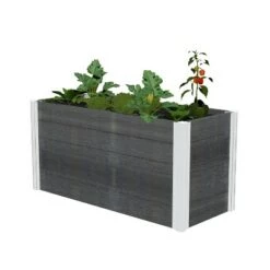 Promo 👏 Vita Urbana Small Parklette Rectangular Planter - New England Arbors Slate 👍 -Planters Sales Store unnamed file 2228