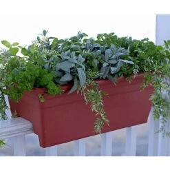 Outlet 🔔 The HC Companies HC Companies SPX24DB0E2112-Inch Outdoor Durable Plastic Deck Planter Box for Flowers, Vegetables, and Succulents, Chocolate 🔥