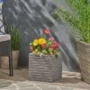 New 👏 11.25" Kaden Lightweight Concrete Square Patio Planter - Christopher Knight Home 🎁 -Planters Sales Store unnamed file 2271