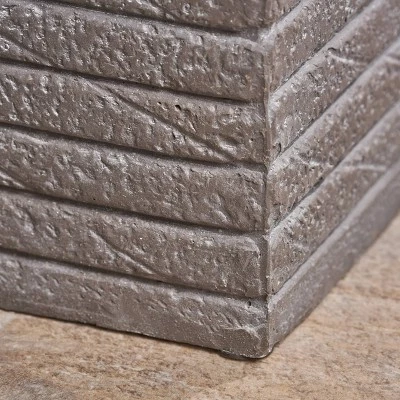 New 👏 11.25" Kaden Lightweight Concrete Square Patio Planter - Christopher Knight Home 🎁 4 New 👏 11.25" Kaden Lightweight Concrete Square Patio Planter - Christopher Knight Home 🎁 - Image 2