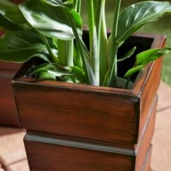 Flash Sale 😍 Olivia & May Set of 3 Contemporary Rectangular Iron Planters Brown - Olivia & May 👍 -Planters Sales Store unnamed file 2285