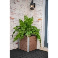 Promo 🥰 Vita Urbana Cube Square Planter - New England Arbors Espresso ⭐ -Planters Sales Store unnamed file 2316