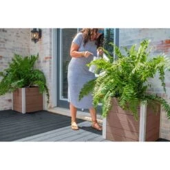 Promo 🥰 Vita Urbana Cube Square Planter - New England Arbors Espresso ⭐ -Planters Sales Store unnamed file 2318