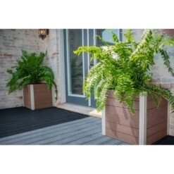 Promo 🥰 Vita Urbana Cube Square Planter - New England Arbors Espresso ⭐ -Planters Sales Store unnamed file 2319