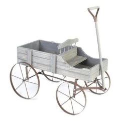 Cheapest 🥰 The Lakeside Collection Lakeside Wooden Country Planter Wagon with 2 Planting Sections 🥰 -Planters Sales Store unnamed file 2342