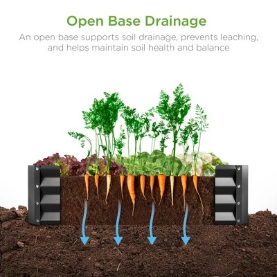 Cheapest ๐ Best Choice Products 4x3x1ft Outdoor Metal Raised Garden Bed for Vegetables, Flowers, Herbs, Plants - Dark Gray ๐ 5 Cheapest ๐ Best Choice Products 4x3x1ft Outdoor Metal Raised Garden Bed for Vegetables, Flowers, Herbs, Plants - Dark Gray ๐ - Image 3