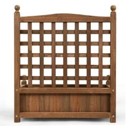 Wholesale 👏 Costway Solid Wood Planter Box with Trellis Weather-Resistant Outdoor 25''x11''x30'' 👏 -Planters Sales Store unnamed file 2357