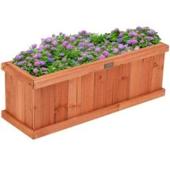 Wholesale 💯 Costway 28/36/40 Inch Wooden Flower Planter Box Garden Yard Decorative Window Box Rectangular 🔥 -Planters Sales Store unnamed file 2367